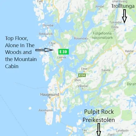 Norwegian Mountain Cabin Alone In The Wild * Fitjar